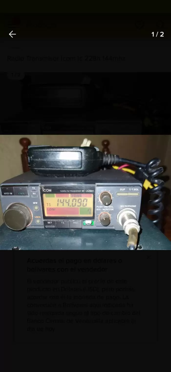 $ 120 USD Radio Transmisor Icom Ic 228h 144mhz