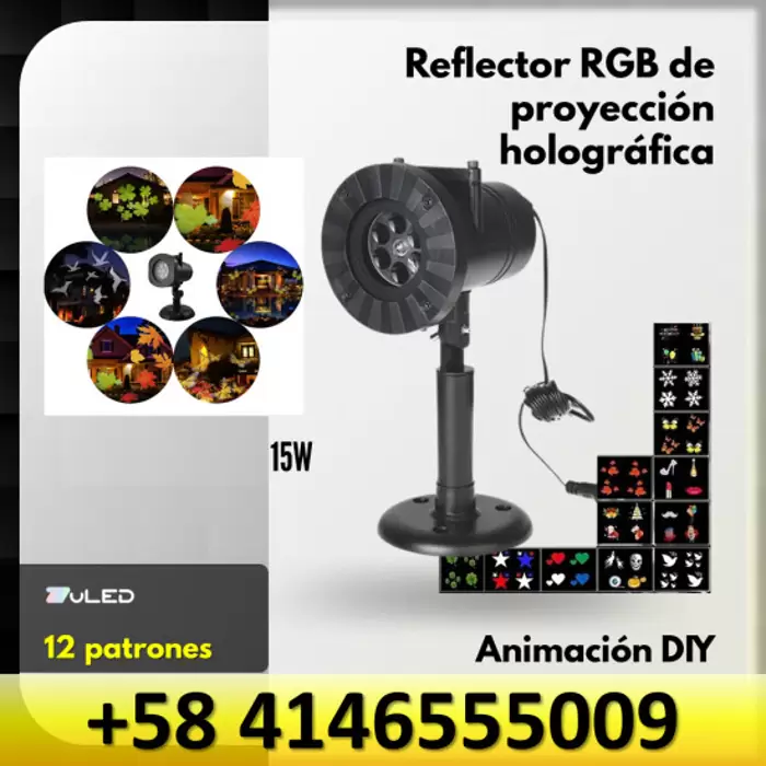 REFLECTOR RGB DE PROYECCION ANIMACION HOLOGRAFICA